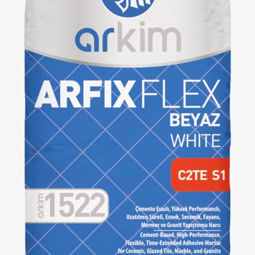 ARFIX - FLEX Beyaz Çimento Esaslı, Yüksek Performanslı, Uzatılmış Süreli Esnek Yapıştırma Harcı